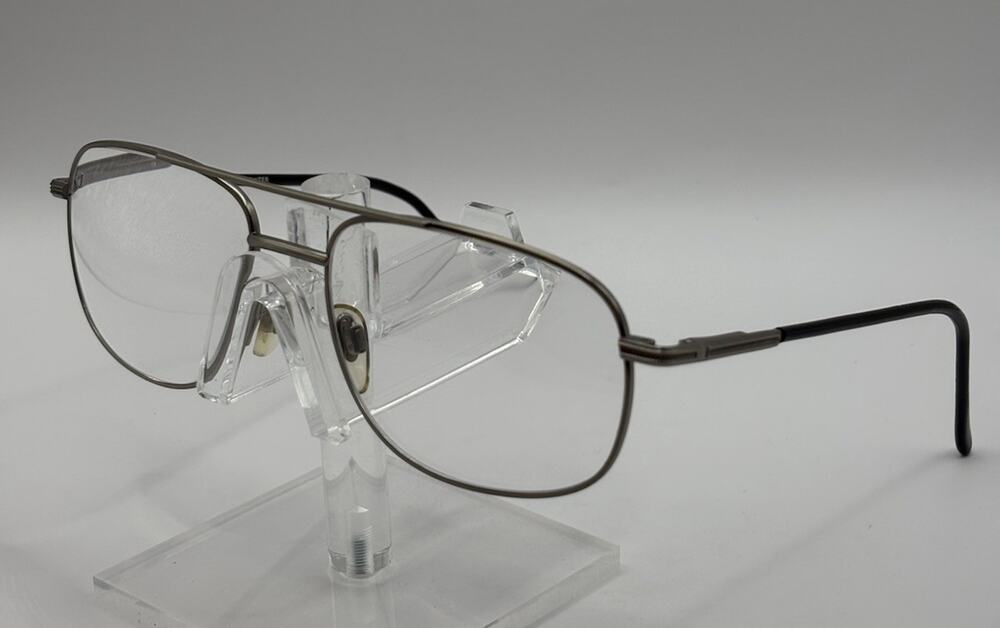 ClearVision Bob Eyeglasses Frame Pewter Metal Aviator 140mm